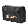 thumbnail image 2 of Sac de Rangement pour Protection de Batteries, Fibre Ignifuge Résistant à la Chaleur Portable Noir pour Extérieur 3 Batteries, 2 of 8