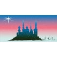 thumbnail image 4 of Fantasy Piggy Bank, Silhouette of Medieval Tale Castle with Stars on Sky Cartoon Design, Ceramic Coin Bank Money Box for Cash Saving, 3.6" X 3.2", Blue Dark Coral, by Ambesonne, 4 of 4