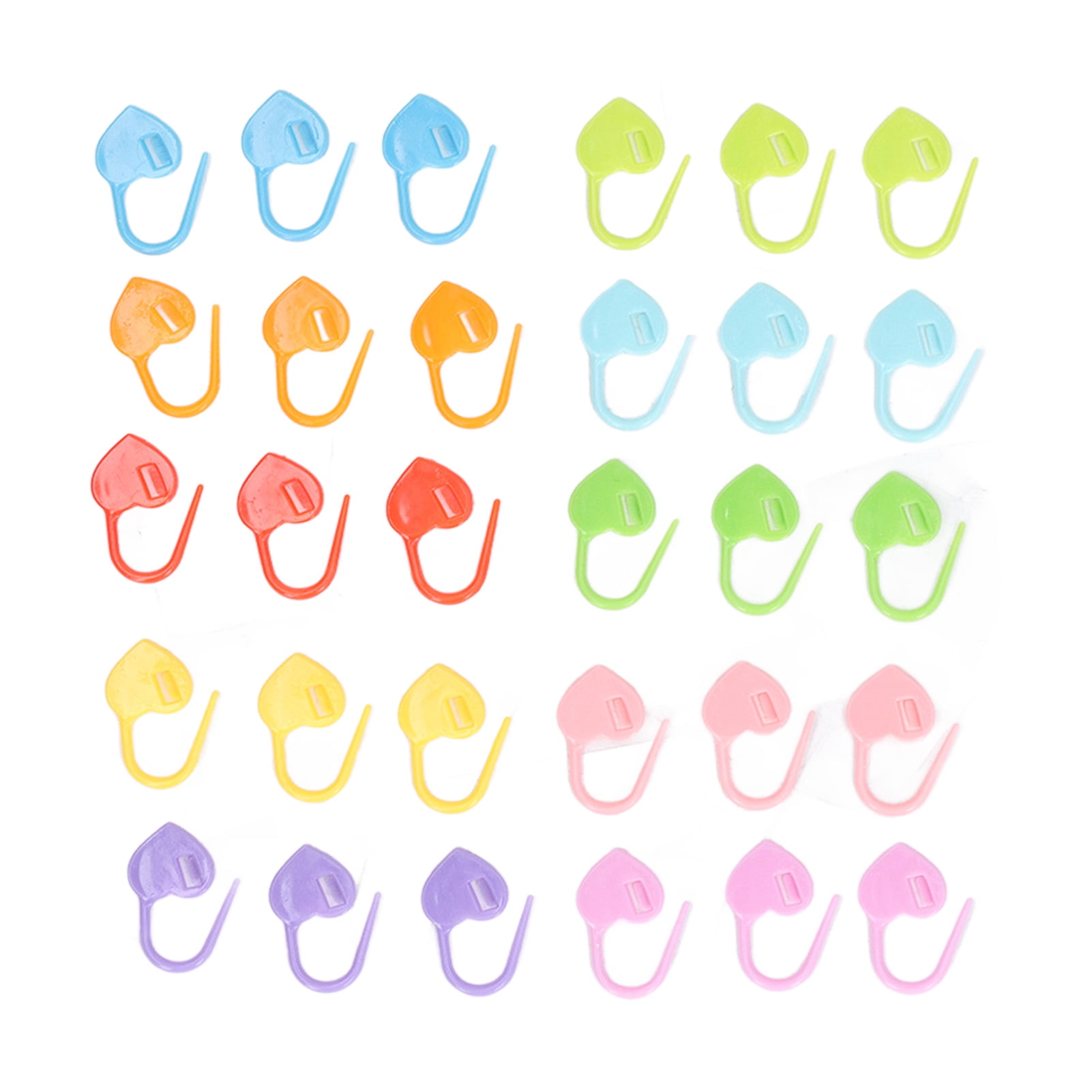 50 Pcs Colorful Knitting Stitch Markers - Reusable Plastic Crochet Markers For Hand Knitting & Sweater Making
