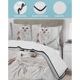 thumbnail image 4 of Owl On Branch King Size Down Alternative Comforter, Lightweight Comforter Quilt Bedding Set with Pillow Shams Framhouse Winter Landscape Tree Birds All Seasons Bed Comforter Duvet Insert 96"x106", 4 of 7