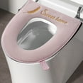 thumbnail image 6 of Leodye 1PCS Winter Adhesive Toilet Seat Pad - Warm Cover, Household Toilet Ring Cushion -16.9x14.5x0.79in, 6 of 6