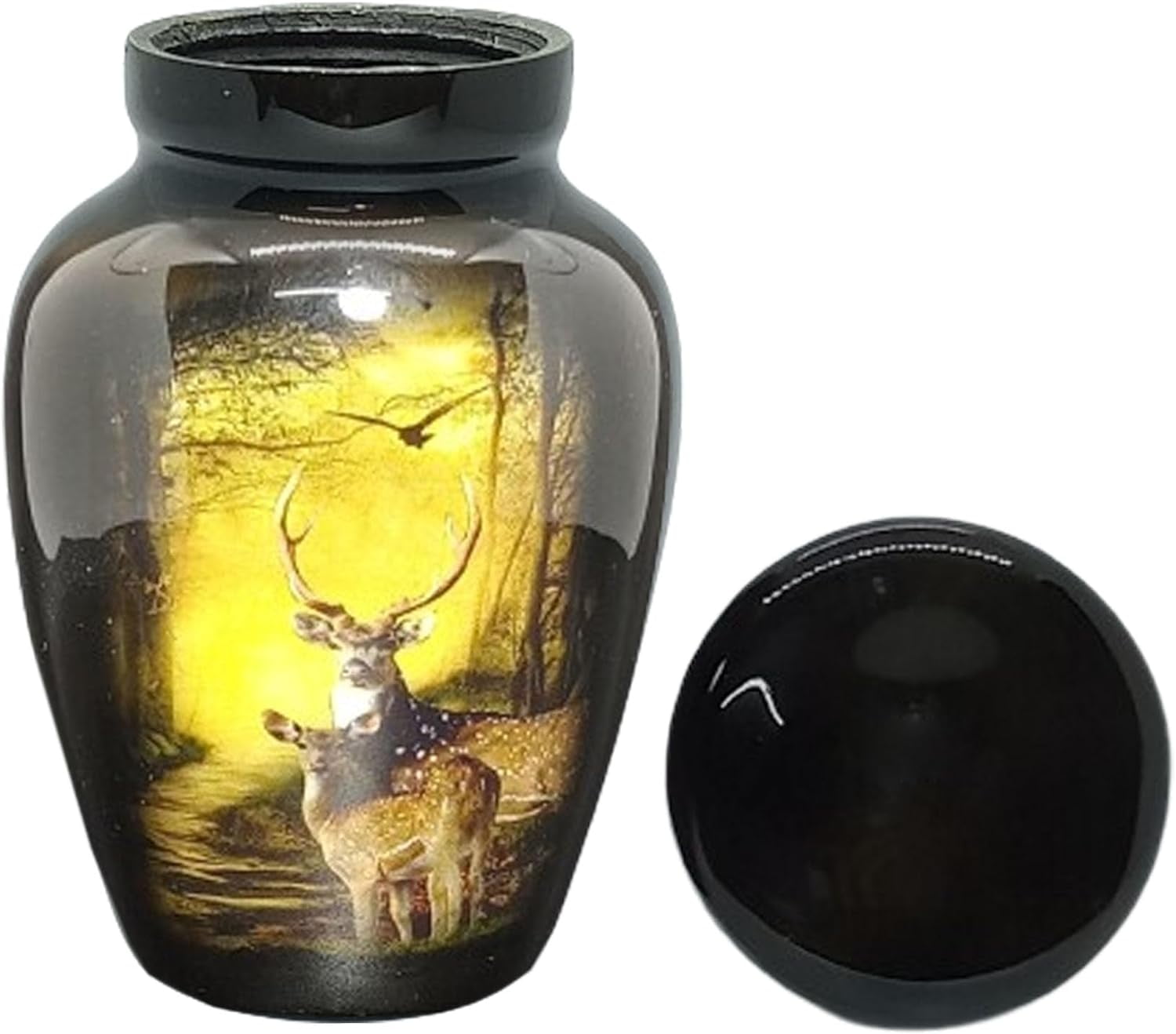 UR Keepsake Urn –Charming Deer Keepsake Cremation Urn for Human Ashes with Velvet Box & Velvet Bag-Mini Keepsake Urn - Affordable Keepsake Urn (3 cu.in)