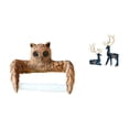 thumbnail image 1 of Soporte de papel higiénico,Escultura de pared de búho con porta rollo de papel higiénico,Estatua de alce y ciervo,Figuras de alce y ciervo,decoración del hogar,estatuas de resina,Estatua de, 1 of 8