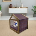 thumbnail image 3 of Checkered Pet House, Vibrant Colored Old Fashion Pattern Folkloric British Culture Inspired, Outdoor & Indoor Portable Dog Kennel with Pillow and Cover, 5 Sizes, Royal Blue Red Black, by Ambesonne, 3 of 5