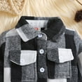 thumbnail image 6 of UAYOTSE Kids Little Boys Girls Baby Red Plaid Flannel Long Sleeve Button up Flannel Shirt Plaid Tops Girl Boy Clothes(4-5 Years,T1-Black), 6 of 9