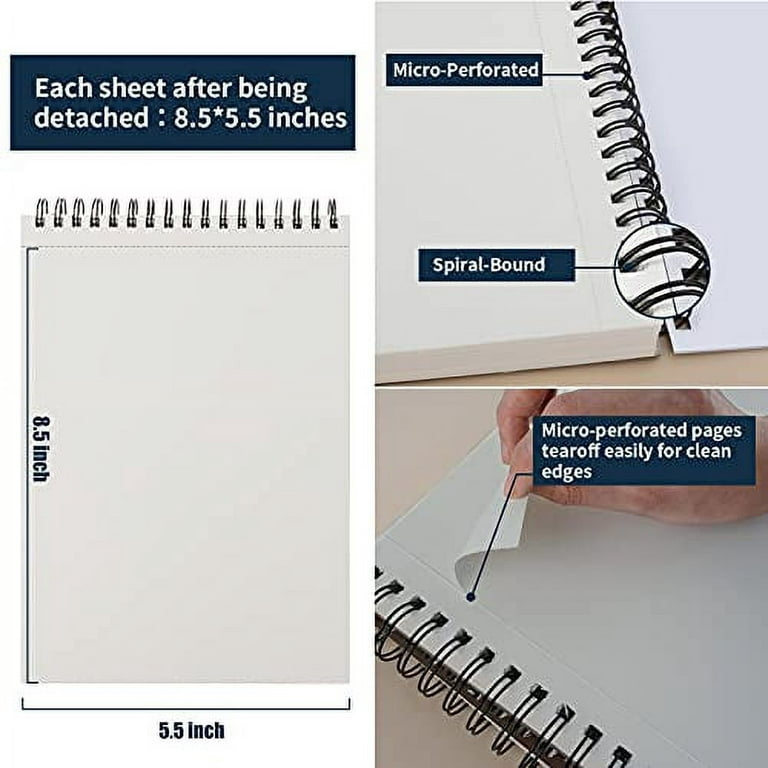  Sketch Book 5.5x8.5 Inch, Small Sketchbook, Pack of 2 Art Sketch  Pad, 100 Sheets 68LB/100GSM Spiral-Bound Sketchpad with Acid-Free Drawing  Paper and Hardcover for Pencils Charcoal Dry Media. : Arts, Crafts