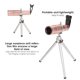 thumbnail image 4 of Telescopio monocular portátil de escritorio 18X con trípode para teléfonos móviles (rosa), 4 of 8