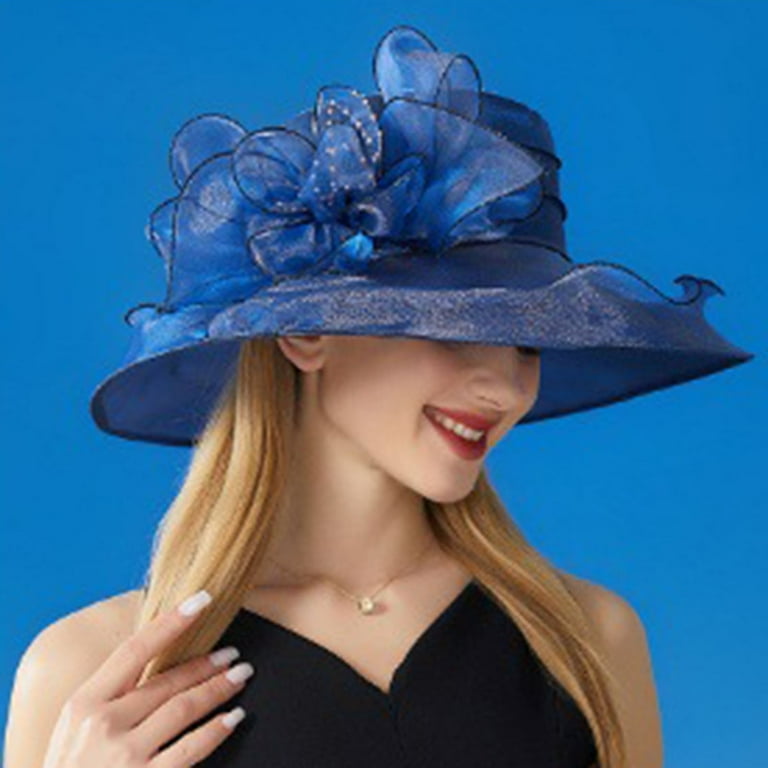 fascinator with blue dress Navy Coast Loop And Feather Disc Fascinator