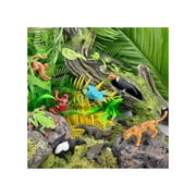 Safari Ltd. Rainforest TOOB - 11 Figurines: Macaw, Frogs, Toucan, Iguana, Monkey, Jaguar & More - Educational Toy Figures For Boys, Girls & Kids Ages 3+