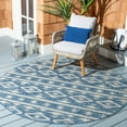 thumbnail image 2 of SAFAVIEH Courtyard April Geometric Indoor/Outdoor Area Rug, Navy/Grey, 4' x 5'7", 2 of 9