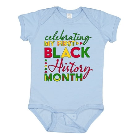 

Inktastic Celebrating My First Black History Month- for Kids Gift Baby Boy or Baby Girl Bodysuit