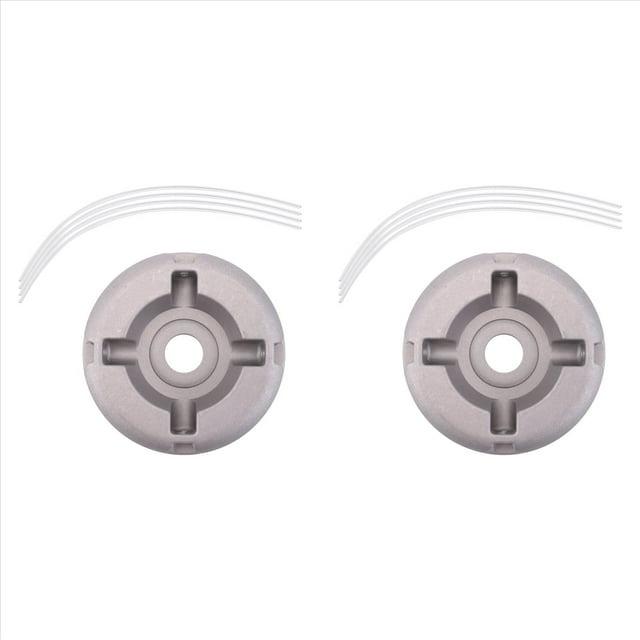 Cabezal de Cortacésped Universal de Aleación de Aluminio (2 Piezas) con Hilo de Nailon y Acero, Repuestos para Cortacésped.