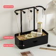 thumbnail image 3 of Yesbay Jewelry Organizer Rack with 5 Hook Necklace Holder Stand with Wooden Tray Anti-Slip Design Strage Rack for Necklaces Bracelets Earrings, 3 of 7