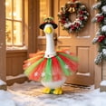 thumbnail image 6 of AZXY Christmas Porch Goose Outfit, 23‑Inch Goose Clothes Dress Set, Goose Clothing & Goose Cloth for Cement Plastic Lawn Goose Sculpture Statue, Xmas Outdoor Decor for Front Porch Yard Party Garden, 6 of 8