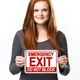 thumbnail image 2 of Emergency Exit, Do Not Block Sign,, 2 of 5