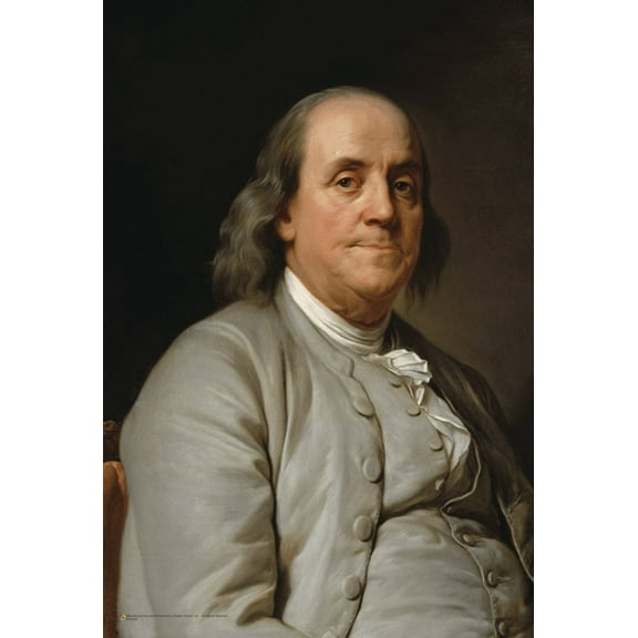 Benjamin Franklin Portrait Mini Poster 12" x 18"