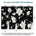 thumbnail image 3 of Peel and Stick Wallpaper Black Cream White Floral Birds Decorative Flowers Bird Butterflies Modern Art Wall Mural Decor Self Adhesive and Removable 69in x 98in, 3 of 8