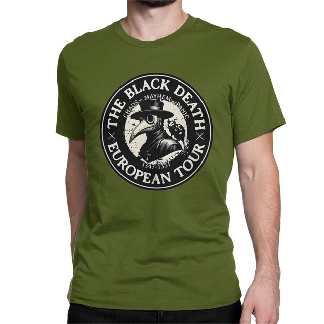 Camisetas de la gira europea de la Peste Negra para hombre y mujer, camisetas de algodón puro, camisetas de manga corta con cuello redondo, camisetas de regalo.