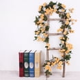 thumbnail image 6 of Tuvgenk Artificial Flower Garland Hanging Silk Floral Vine for Home Wall Party Indoor Decor 71in Yellow Plastic, 6 of 6