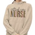 thumbnail image 2 of Critical Care Nurse Leopard Print Hoodie Sweatshirt Unisex Large Sand, 2 of 5