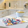 thumbnail image 6 of Yayeee Dish Drying Mat for Kitchen Counter Ultra Absorbent Easy Clean Pad 24x18", Musical Pattern, 6 of 7