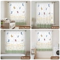 thumbnail image 5 of Spring Daisy Semi Sheer Curtains Drapes for Living Room,Bedroom,French Doors Window 84 Inches Long,Country Botanical Flowers Butterflies Art Rod Pocket Chiffon Curtain Drapery Voile Draperies Panel, 5 of 8