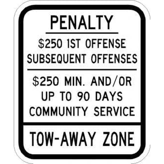 New Jersey Handicap Penalty Parking Signs Metal Sign Tin Sign 8x12 Inch - Caution Safety Warning Security Signs Indoor & Outdoor Signs for Home, Office, Work