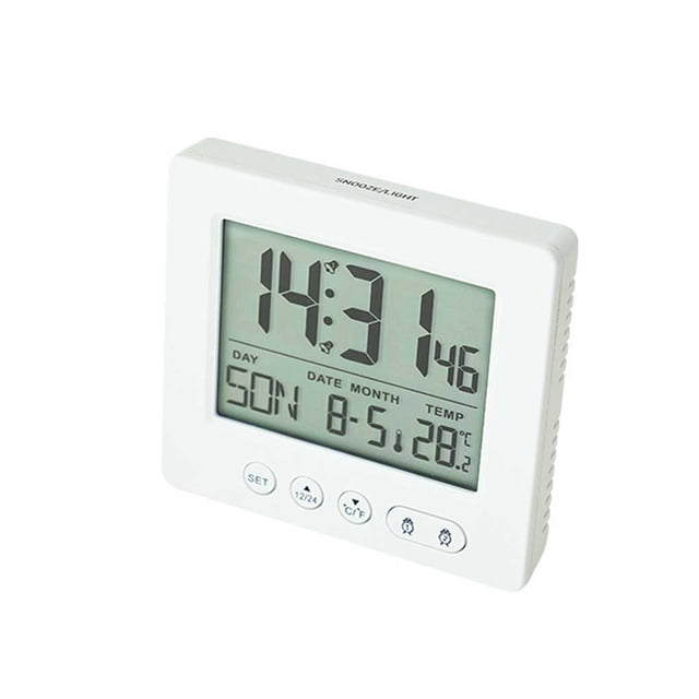 Moyic Reloj despertador de alta definición Reloj de con retroiluminación portátil Relojes LED Termómetro Humedad Relojes de escritorio Electrodomésticos Blanco Moyic HA082673-02