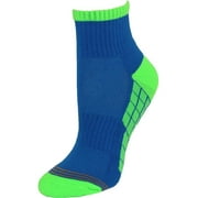 Angle View: Size Large Boys Ultra Tec Quarter Socks (Pack of 6), Royal Green Combo