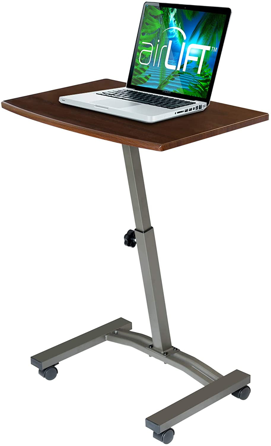 Seville Classics 23.6" SolidTop Height Adjustable Mobile Laptop Desk Cart (20.5" to 33" H