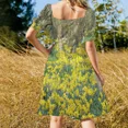 thumbnail image 4 of A Host of Golden Daffodils Sleeveless Dress clothes for women Women's summer dress, 4 of 7