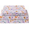 thumbnail image 1 of Twin Size Sheet Set Paisley Printed Bed Sheets for Single Bed Piece Microfiber Fitted Sheet with ” Deep Pocket & Straps Patterned Bedding Sheets & Pillowcase Set, 1 of 9