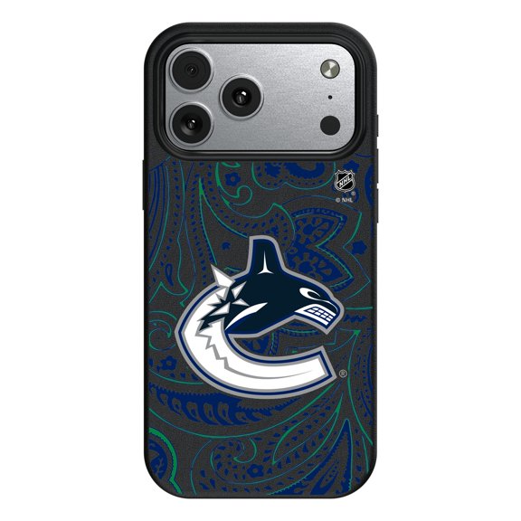 Keyscaper Black Vancouver Canucks Paisley iPhone Magnetic Bump Case