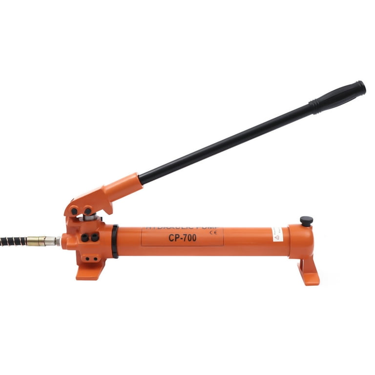 CP-700 Portable Hydraulic Hand Pump Pressure with Thickened Plunger 800CC  CP-700 Orange Handheld Hydraulic Pump Tool Stable Performance Great Safety