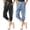 Black & Dusty Blue, variant on 2-Pack SPECIAL MAGIC Women's Capri Sweatpants Jogger Pants with Pockets Cotton Stretch Lounge Athletic Pants for Running Yoga Gym