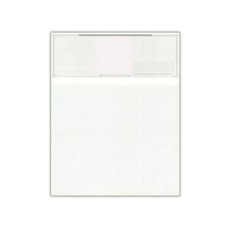 Compuchecks - 100 High Security Blank Check Stock Paper - Checks on Top - Check Paper Weight # 70 (Green Red Mazed)
