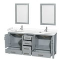 thumbnail image 4 of Wyndham Collection WCS141472DGYWCUNSM24 Sheffield 72" Free Standing Double Basin Vanity, 4 of 7