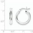 thumbnail image 2 of Primal Silver Sterling Silver 20mm Knife Edge Hoop Earrings, 2 of 4