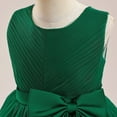 thumbnail image 4 of KkSLirnhs Girls Dresses Size 14-16 Girls' Summer Solid Color Short Sleeve Round-Neck Mesh Princess Dress Zi Shoulder Wedding Dress for Kids 10-11Years Green, 4 of 6
