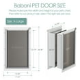 Baboni Safe Doggie Cat Pet Door, XLarge, Steel Frame, Telescoping Tunnel for Wall