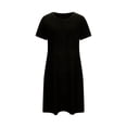 thumbnail image 7 of Generic Women's Casual 3/4 Sleeve Swing Dress with Pockets - Loose Fit Crew Neck Solid T-Shirt Dress for Everyday Wear, 7 of 7
