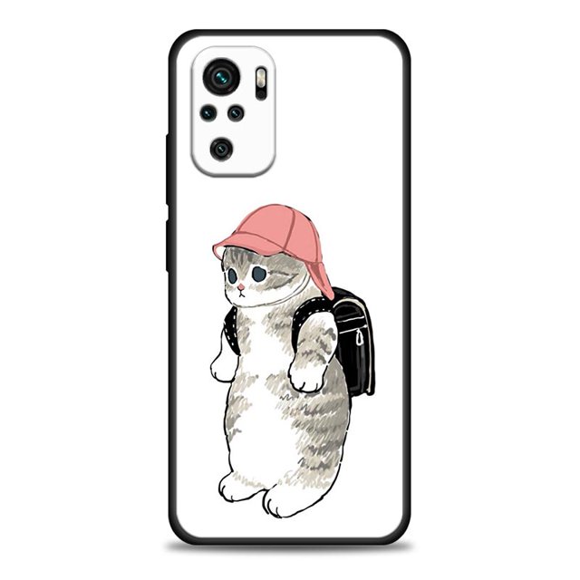 Divertida funda de teléfono con diseño de gato y gatito para teléfono, cubierta negra para Poco Redmi Note 8, Poco X4, X4, NFC, M4, X3, F3, M3, F1, GT Pro zhangmengya LED