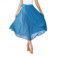 thumbnail image 4 of IEFIEL Womens Lace-Up Flowy Dance Skirt High Waist Ballet Modern Dance Costume Wrap Skirt, 4 of 7