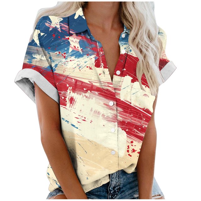 Lata de Agua para Plantas, Flores Casuales de Moda Y Plantas Impresas Camiseta de Manga Corta Top Hecha de Poliéster Ligero para Mujeres, Pantalones Cortos de Mujer