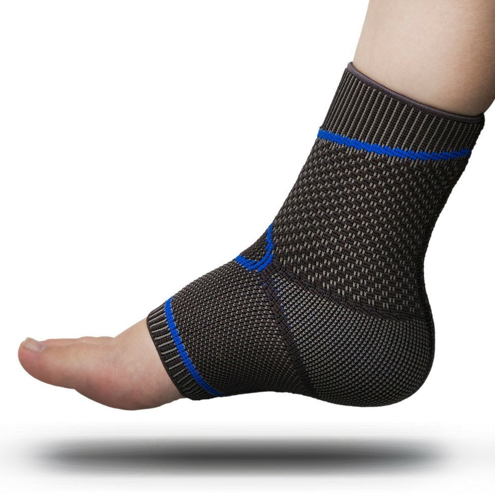 SODIAL Ankle Support 1 Pair Protection Plantar Fasciitis Foot Pain Relief Sleeve Wrap Ankle Care Support Heel Protective Socks M
