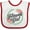 White and Red, variant on Inktastic Flower Girl with Flower Circle Girls Baby Bib