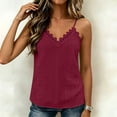 thumbnail image 5 of Loopsun Women Summer Tank Top V Neck Sleeveless Adjustable Strap Lace Camisoles, 5 of 5