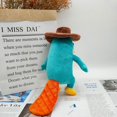 thumbnail image 2 of Jouet en Peluche Perry the Platypus de 9,8 Pouces, Poupée Animal de Dessin Animé avec Chapeau et Canard, 2 of 5