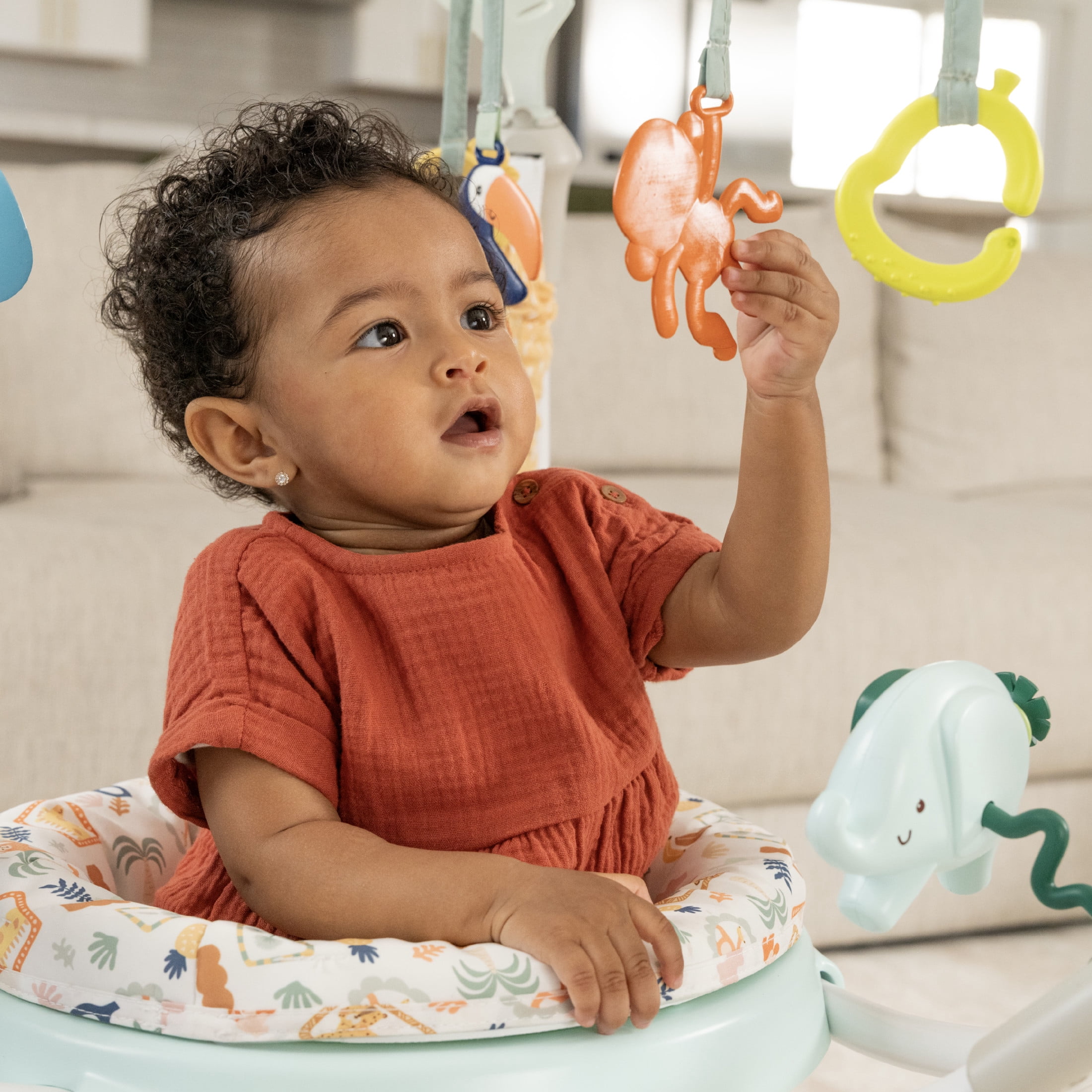 Infantino Bounce & Bop Entertainer 360° Jumper, Sunnytail Savanna