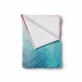 thumbnail image 2 of Abstract Soft Flannel Fleece Throw Blanket, Gradient Background with Little Geometric Fractal Triangle Graphic Style, Cozy Plush for Indoor and Outdoor Use, 50" x 60", Pink Blue, by Ambesonne, 2 of 6